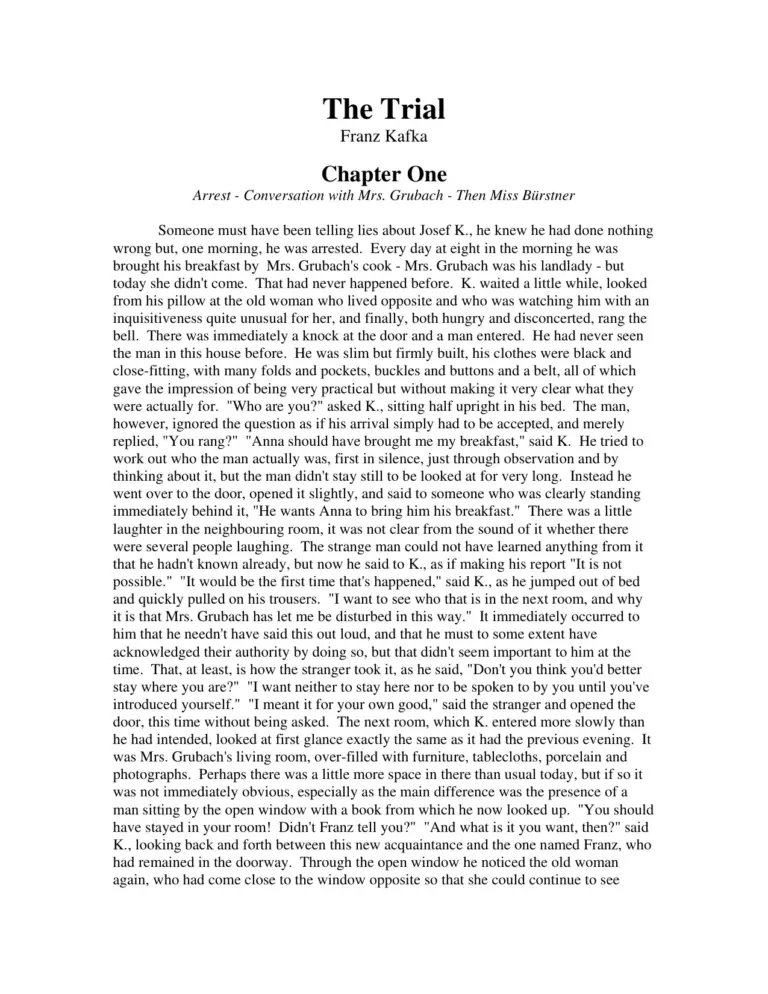 The Trial Franz Kafka